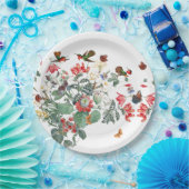 蝶ハチドリの鳥の庭の花のパーティー ペーパープレート (パーティー)