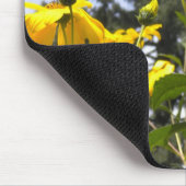 蝶ハチNひまわり花 マウスパッド (コーナー)