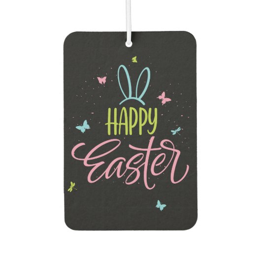 蝶ハッピーイースター カーエアーフレッシュナー (正面)