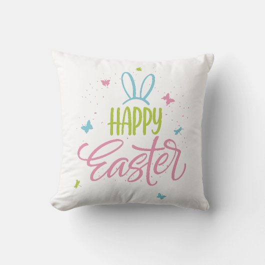 蝶ハッピーイースター クッション (正面)