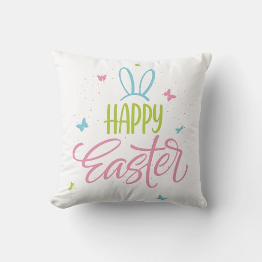 蝶ハッピーイースター クッション (正面)