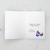 蝶ハッピーバースデーカード カード (内部)