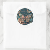 蝶ハッピーマザーズデイ・ステッカー ラウンドシール (バッグ)