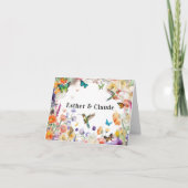 蝶ハミングバードワイルドフラワーメドウ カード (正面)