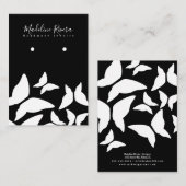 蝶ハンドメイド職人イヤリングディスプレイカード コーリングカード (正面/裏面)