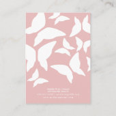 蝶ハンドメイド職人イヤリングディスプレイカード コーリングカード (裏面)