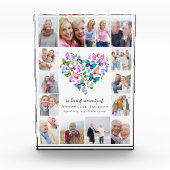 蝶ハートコラージュ写真ブロック フォトブロック (正面)