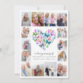 蝶ハートコラージュ写真 サンキューカード (正面)