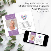 蝶ハート永遠に私たちのハート葬儀 サンキューカード