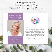 蝶ハート永遠に私たちのハート葬儀 サンキューカード