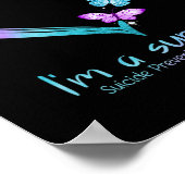 蝶ハート私は生存者自殺予防だ ポスター (角)