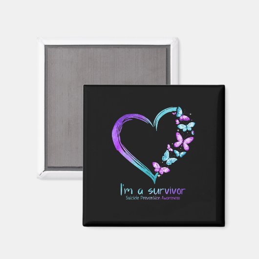 蝶ハート私は生存者自殺予防だ マグネット (正面/裏面)