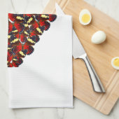 蝶ハート キッチンタオル (四つ折り)