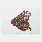 蝶ハート キッチンタオル (横)