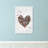 蝶ハート キャンバスプリント (インサイチュ (ウッドフロア))
