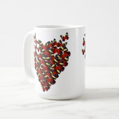 蝶ハート コーヒーマグカップ (正面左)