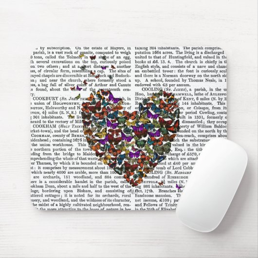 蝶ハート マウスパッド (マウス)