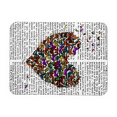 蝶ハート マグネット (横)