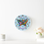 蝶ハート ラウンド壁時計 (ホーム)