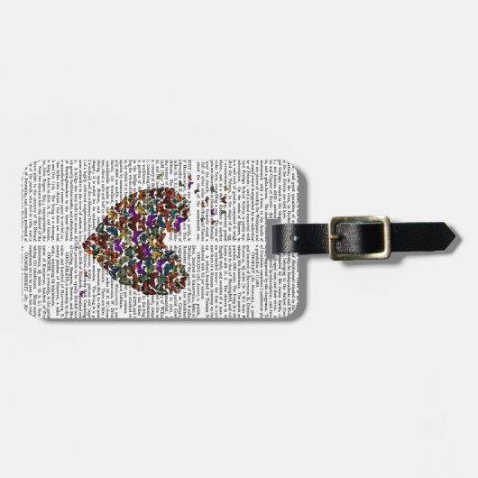 蝶ハート ラゲッジタグ (正面横)