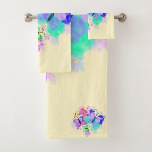 蝶バスタオル絵画ズ バスタオルセット (インサイチュ)