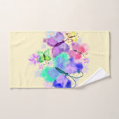 蝶バスタオル絵画ズ バスタオルセット (ハンドタオル)