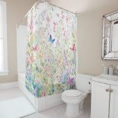 蝶バスデコール、ワイルドフラワー シャワーカーテン (インサイチュ)