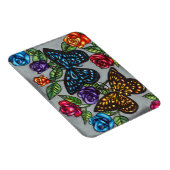 蝶バラ花オリジナル自然スケッチ マグネット (右側)