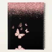 蝶バラ金ゴールドグリッター2023プランナー(名前) プランナー手帳 (裏面)