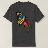 蝶バラ Tシャツ (デザイン正面)