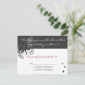 蝶バルミツワーの招待状の応答の応答 出欠カード (スタンド正面)