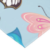 蝶パタカラフルンパステルライトブルー テーブルクロス (アングル)