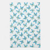 蝶パターカスタムン色グラフィック キッチンタオル (縦)