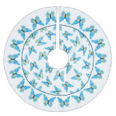 蝶パターカスタムン色グラフィック ブラッシュドポリエステルツリースカート (正面)