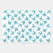 蝶パターカスタムン色グラフィック ラッピングペーパーシート (正面2)