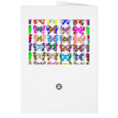 蝶パターン宝石は文字かイメージを加えます (裏面)