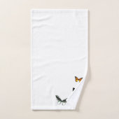 蝶パターン浴室タオルセット バスタオルセット (ハンドタオル)
