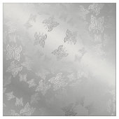 蝶パターン銀 ファブリック (見本)