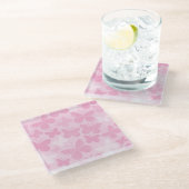 蝶パターン2 ガラスコースター (アングル)