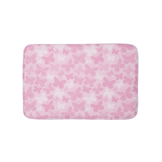 蝶パターン2 バスマット (正面)