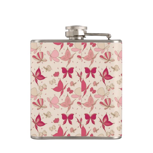 蝶パターン2 フラスク (裏面)