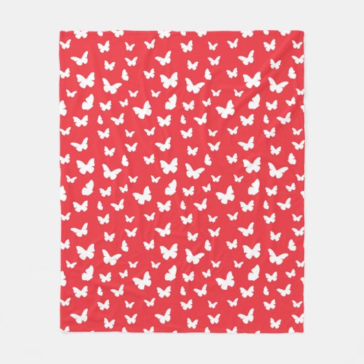 蝶パターン2 フリースブランケット (正面)