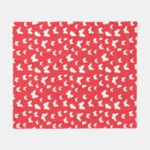 蝶パターン2 フリースブランケット (正面(横))