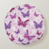 蝶パターン2 ラウンドクッション (裏面)