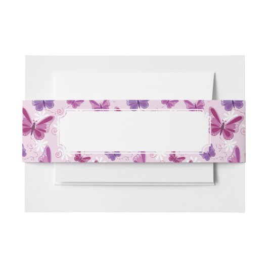 蝶パターン2 招待状ベリーバンド (正面例)