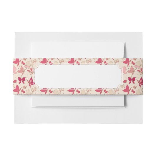 蝶パターン3 招待状ベリーバンド (正面例)