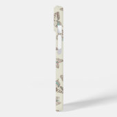 蝶パターン(の模様が)ある茶色のビーゲ Case-Mate iPhoneケース (裏面 / 左)