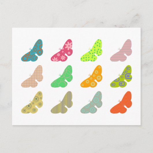 蝶パターン（の模様が）ある類 ポストカード (正面)