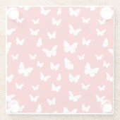 蝶パターン ガラスコースター (裏面)