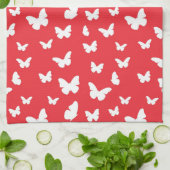 蝶パターン キッチンタオル (折り畳み)